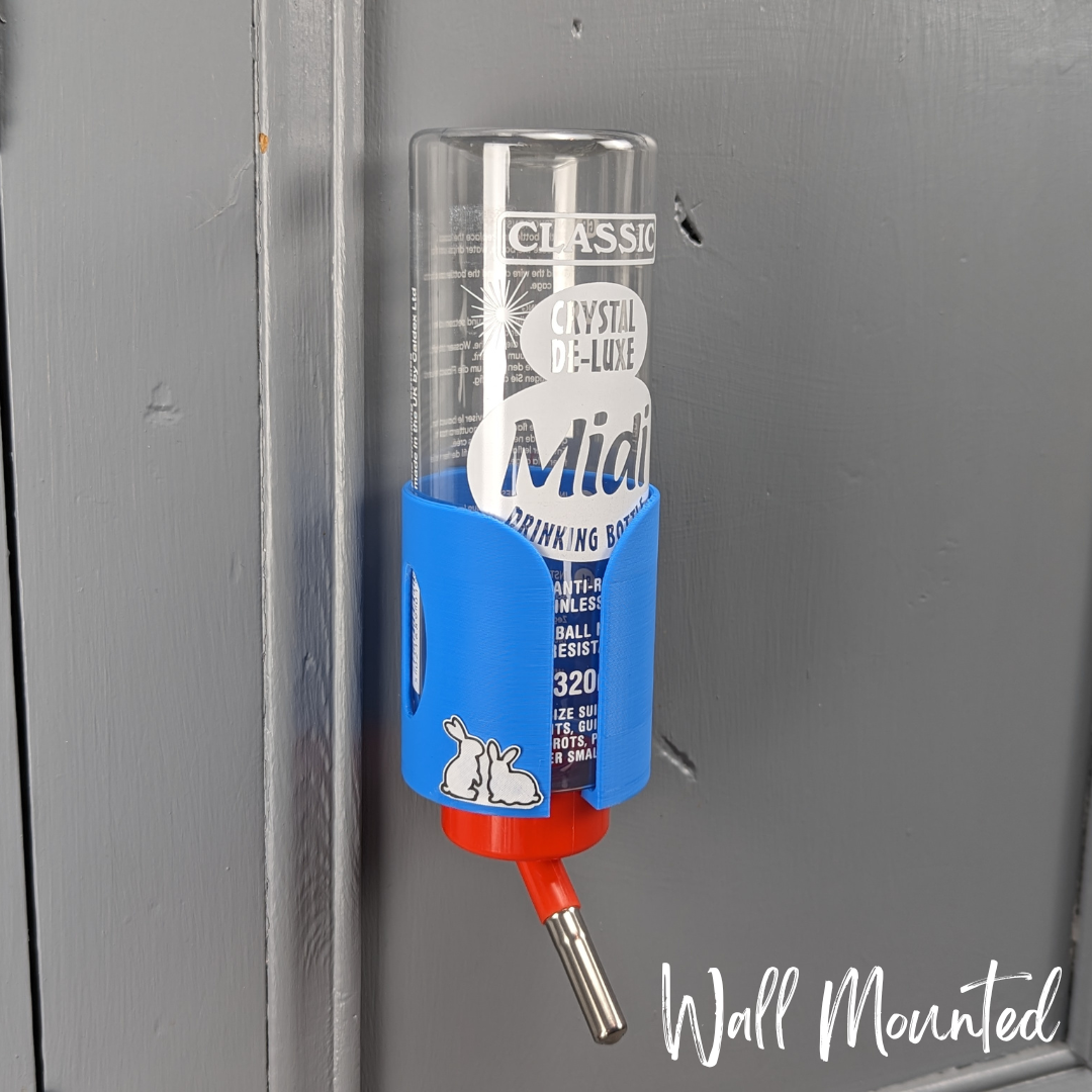 Guinea Pig & Rabbit Water Bottle Holder - Sky Blue-2