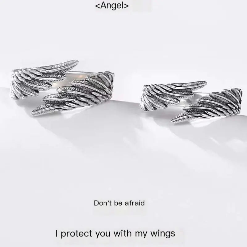 Angel And Demon Adjustable Rings
