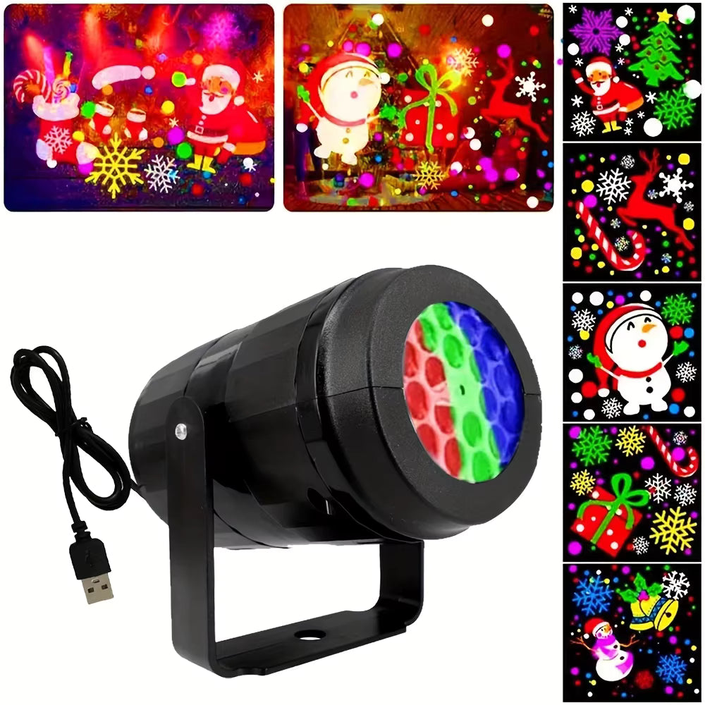 LED Christmas Snowflake Projector | Waterproof Rotating Laser Light
