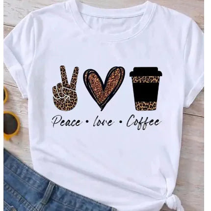 Trendy Women's Y2K Crew Neck Cute Puppy Print T-Shirt