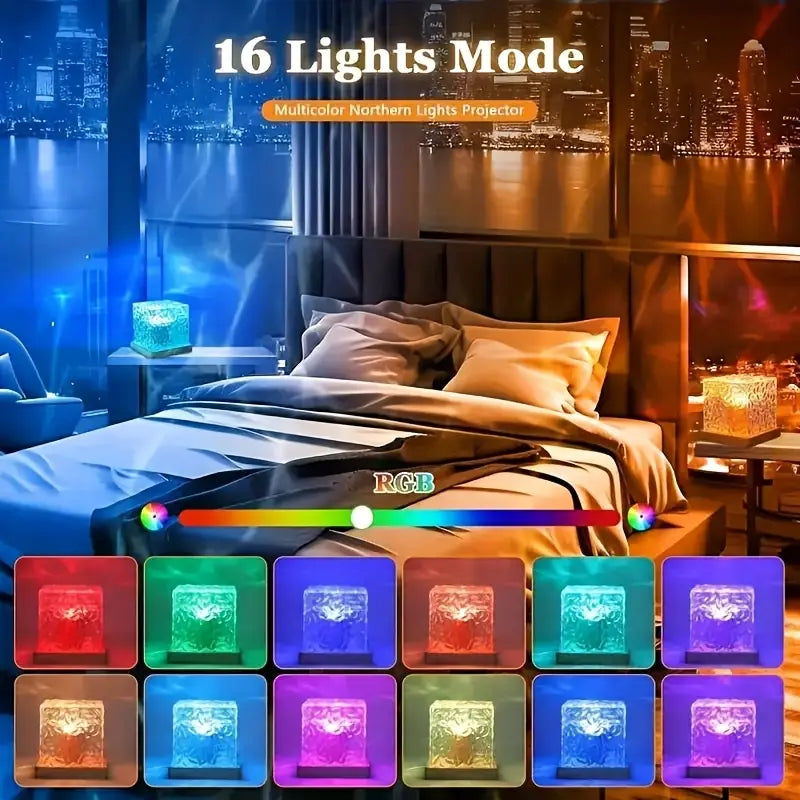 16-Color Northern Lights Projection Night Light Remote Controled