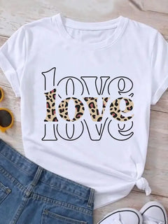 Trendy Women's Y2K Crew Neck Cute Puppy Print T-Shirt