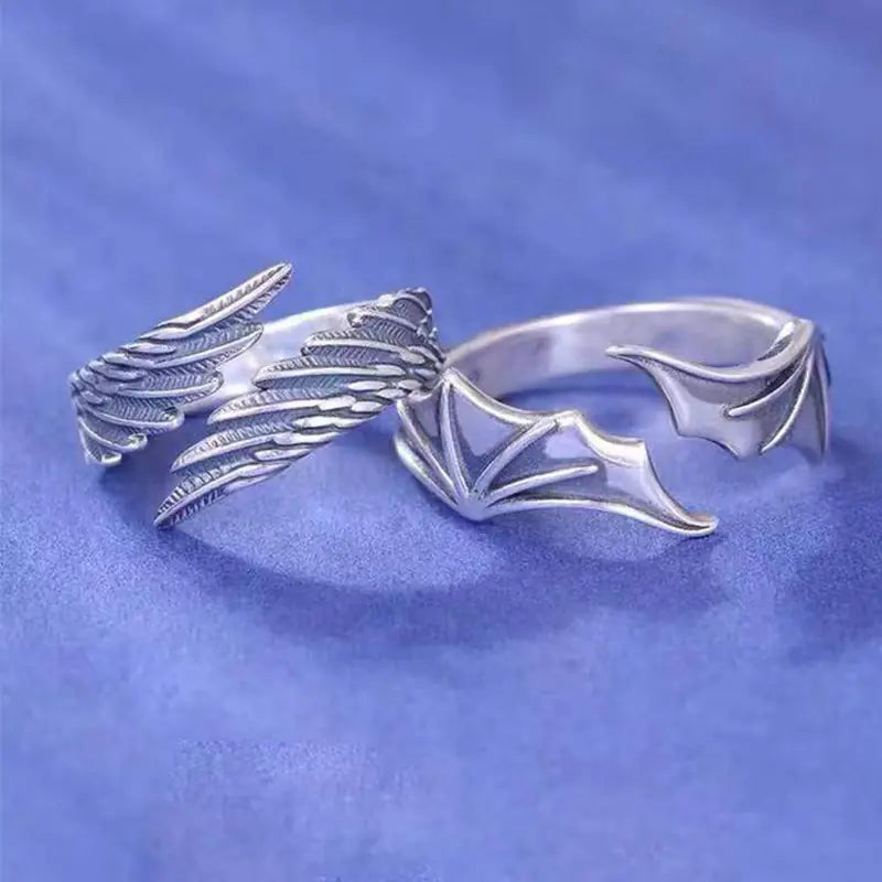 Angel And Demon Adjustable Rings