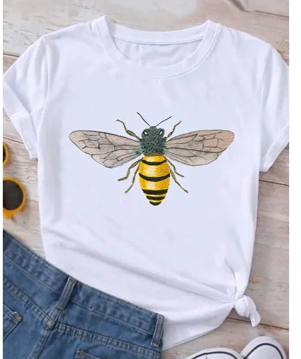 Trendy Women's Y2K Crew Neck Cute Puppy Print T-Shirt