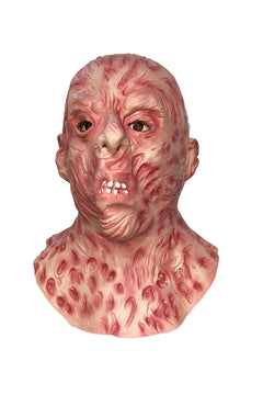 Men Scary Burnt Halloween Full Mask-1