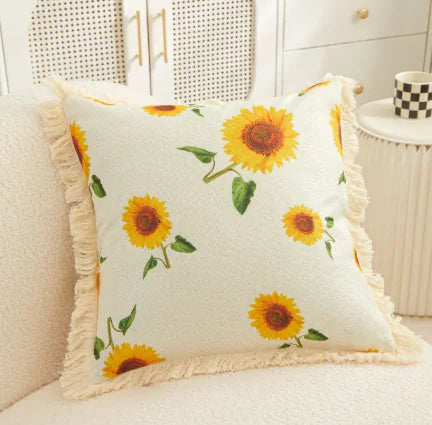Sunflower Charm Linen Pillowcase